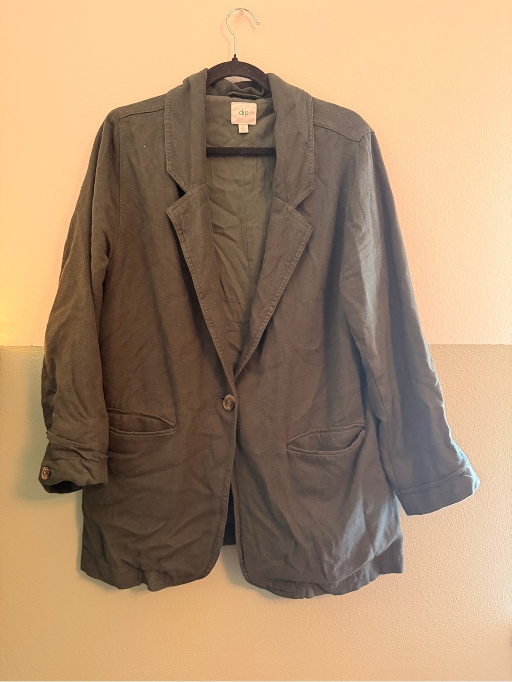 dip Olive Green Women's Blazer
